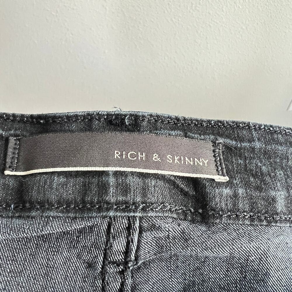 Rich & Skinny Black Mid Rise Skinny Jeans Women's 27 Stretch Casual Classic - Picture 5 of 8